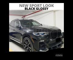 GRIGLIA Doppio Rene per BMW X7 G07 Nera Lucida - 7