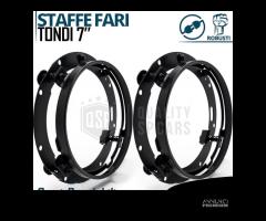 Staffe Montaggio Fari LED Tondi 7 Pollici Ghiere