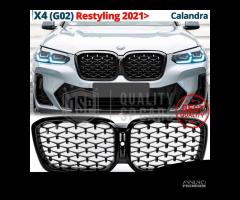 GRIGLIA Anteriore per BMW X4 G02 dal 2021 Diamond