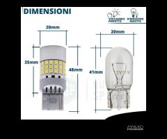 2 Lampadine LED T20 W21W Super CANbus Luce Bianca - 7