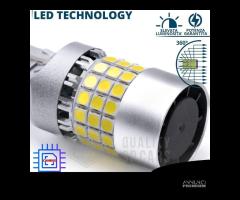 2 Lampadine LED T20 W21W Super CANbus Luce Bianca - 9