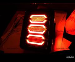 Fanali LED PER JEEP WRANGLER JK NERO OMOLOGATI - 7