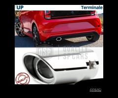 TERMINALE di Scarico OVALE per VW UP Inox Cromato