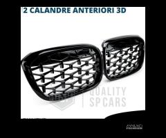 GRIGLIE Anteriori per BMW X6 E71 Nera Diamond 3D