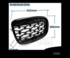 GRIGLIE Anteriori per BMW X4 G02 18-21 Nero Lucido - 10