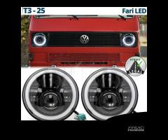 FARI FULL LED 7\" PER Transporter T3 T25 Angel Eyes