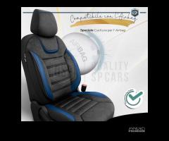 COPRISEDILI per Ford Edge Pelle Blu e Alcantara - 8