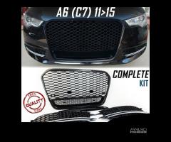 GRIGLIE ANTERIOI Nere RS6 AUDI A6 C7 2011-2014