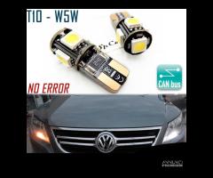 2 Luci LED T10 W5W 6500K Bianco GHIACCIO CANbus