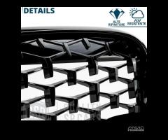 GRIGLIE Anteriori per BMW X5 E70 Nera Diamond 3D - 9