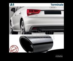 TERMINALE di Scarico AUDI A1 Acciaio INOX Nero