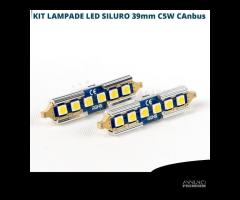 2 Lampadine LED SILURO 39mm C5W CAnbus Luce Bianca