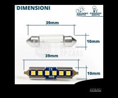 2 Lampadine LED SILURO 39mm C5W CAnbus Luce Bianca - 8