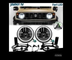 FARI LED Angel Eyes Per SUZUKI JIMNY 4 Bianco Puro