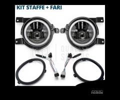 FARI LED Angel Eyes Per SUZUKI JIMNY 4 Bianco Puro