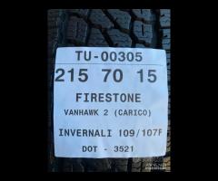 4 PNEUMATICI 215/70 R15C FIRESTONE INVERNALI 95% - 9