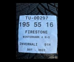 4 PNEUMATICI 195/55 R16 FIRESTONE INVERNALI 85% - 10