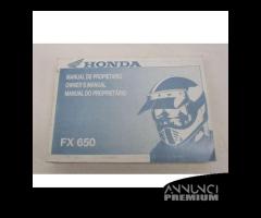 MANUALE USO E MANUTENZIONE HONDA FX 650 HONDA FX 6