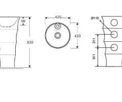 Lavabo Da Terra  Elysee G-308 Karag - 3