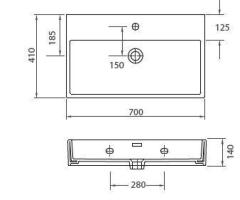 Lavabo Sospeso Daphne 53710 Karag - 2