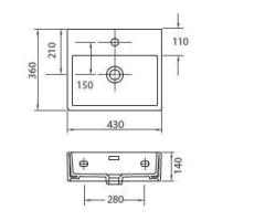 Lavabo Sospeso Daphne 53708 Karag