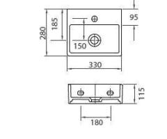 Lavabo Sospeso Daphne 53706 Karag