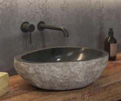 Lavabo River Stone NRS3 Grey Karag - 1