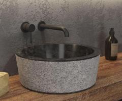 Lavabo in pietra Timur SLH Nero Karag - 1