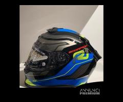 Casco SCORPION EXO-R1 EVO AIR VATIS Blu/Yellow