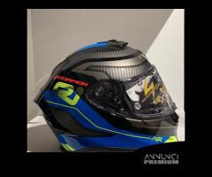 Casco SCORPION EXO-R1 EVO AIR VATIS Blu/Yellow