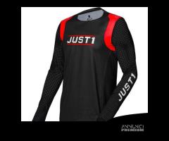 Maglia Moto Cross Enduro Just1 J-FLEX Aria Nero/Ro