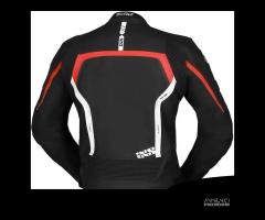 Giacca di Pelle IXS SPORT LD RS-600 Nero/Rosso