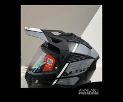 Casco LS2 MX702 Pioneer II HILL MATT Black/White