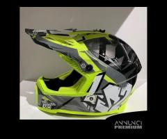 Casco cross ls2 mx437 fast evo crusher nero giallo