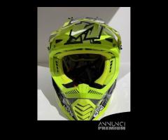 Casco cross ls2 mx437 fast evo crusher nero giallo