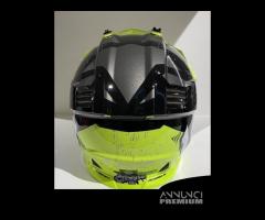 Casco cross ls2 mx437 fast evo crusher nero giallo