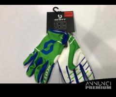 Guanto Cross Scott 350 DIRT White/Blu/Green