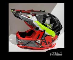 Casco cross ls2 mx437 fast evo crusher nero rosso - 1