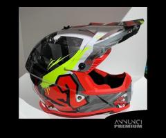 Casco cross ls2 mx437 fast evo crusher nero rosso - 3