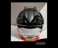 Casco cross ls2 mx437 fast evo crusher nero rosso - 4