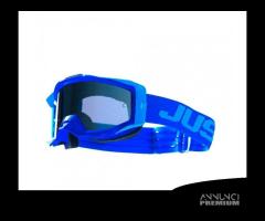 MASCHERA JUST1 IRIS 2.0 LOGO BLU MIRROR BLU