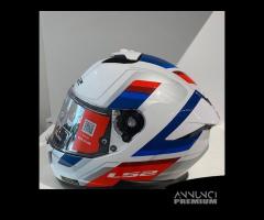 Casco LS2 FF808 STREAM II VINTAGE Bianco/Rosso/Blu