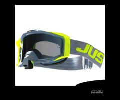 JUST1 MASCHERA IRIS 2.0 LOGO GRIGIO GIALLO FLUO