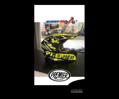 Casco cross Premier Exige ZX Y nero giallo fluo - 1