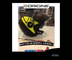 Casco Moto Jet Origine ALPHA V5 Giallo Fluo Nero - 1