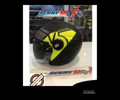 Casco Moto Jet Origine ALPHA V5 Giallo Fluo Nero - 4