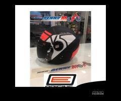 Casco Moto Jet Origine ALPHA V5 Rosso Bianco Nero - 1