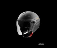 Casco jet Premier ROCKER ON 19 BM Nero Opaco Titan