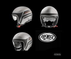 Casco jet Premier ROCKER ON 17 BM Titanio Nero Opa