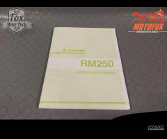 MANUALE USO E MANUTENZIONE SUZUKI RM 250 125 nuovo - 8